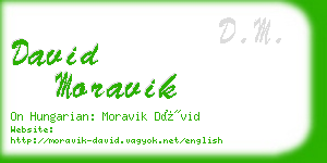 david moravik business card